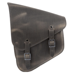 Ledrie achterbrugtas links bruin leer 9L – Harley, Suzuki, Yamaha