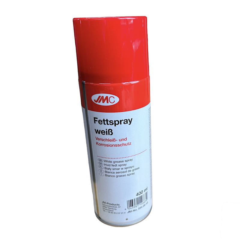 JMC Vetspray Wit 400 ml – PTFE Smeervet | Hittebestendig tot 250°C