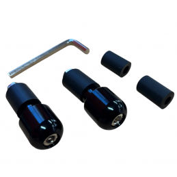 Stuurgewichten 22 mm zwart aluminium JMP mini