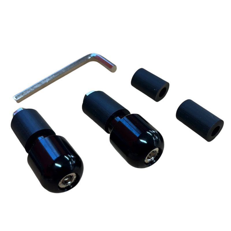 Stuurgewichten 22 mm zwart aluminium JMP mini