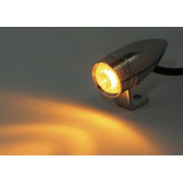 Knipperlicht Highsider "Mono Bullet Short" led met E-keur - Chroom