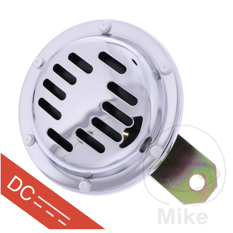 Chroom claxon 100 mm 12V JMP 100 dB