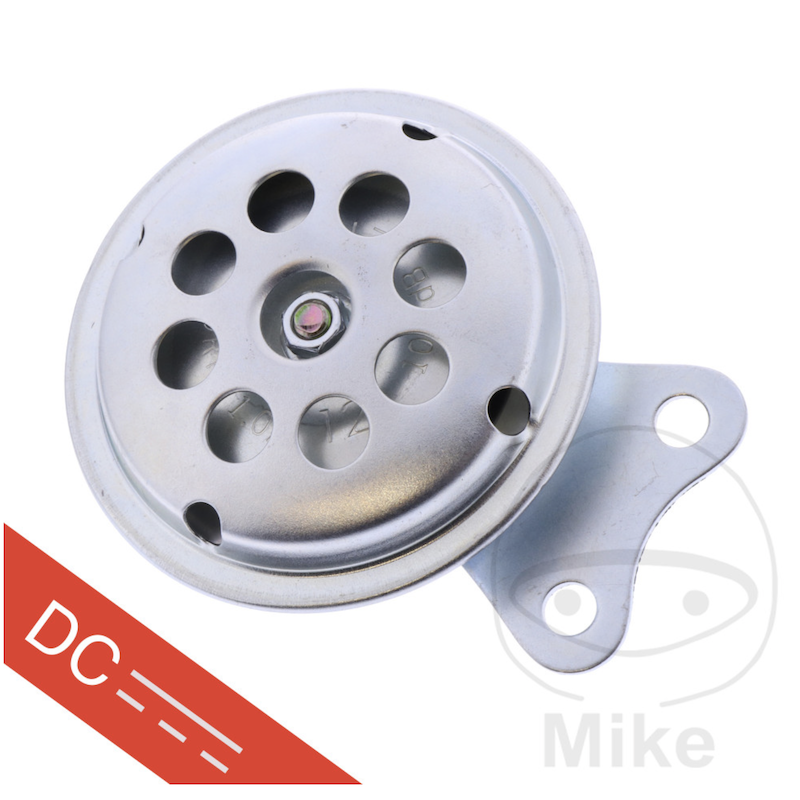 Zilveren claxon 72 mm 12V JMP 110 dB