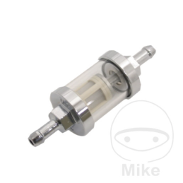 Benzinefilter 8 mm Chroom/Glas JMP | Verchroomd & E10 Geschikt