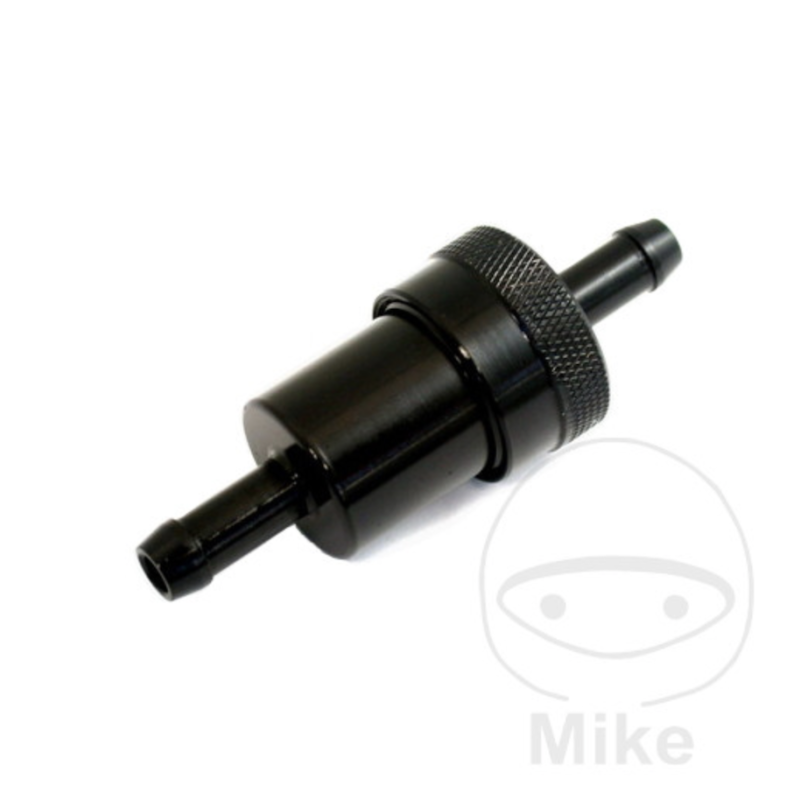 JMP Zwart Aluminium Brandstoffilter 6,5 mm | Vervangbaar Sinterfilter