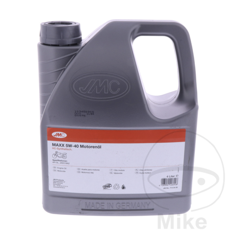 Motorolie 5W40 4T semi synthetisch 4L JMC MAXX
