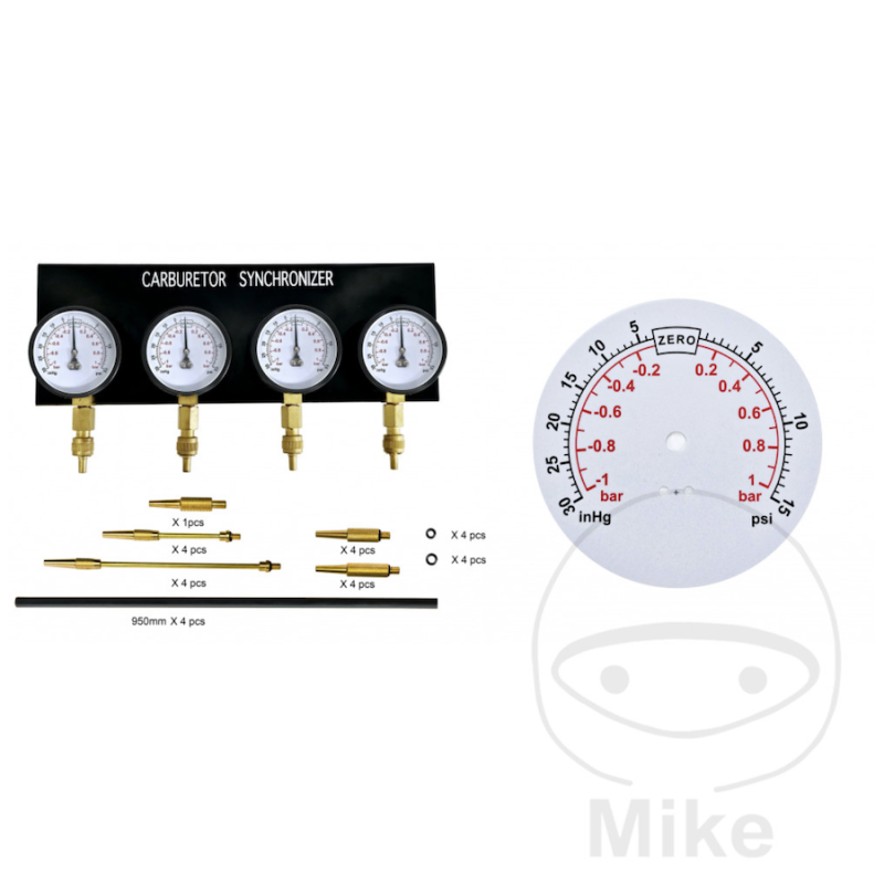 JMP carburateur synchronisatietester 2-4 carburateurs vacuümmeters