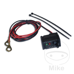 Baas 12V accu tester voor vaste montage op stuur of buis
