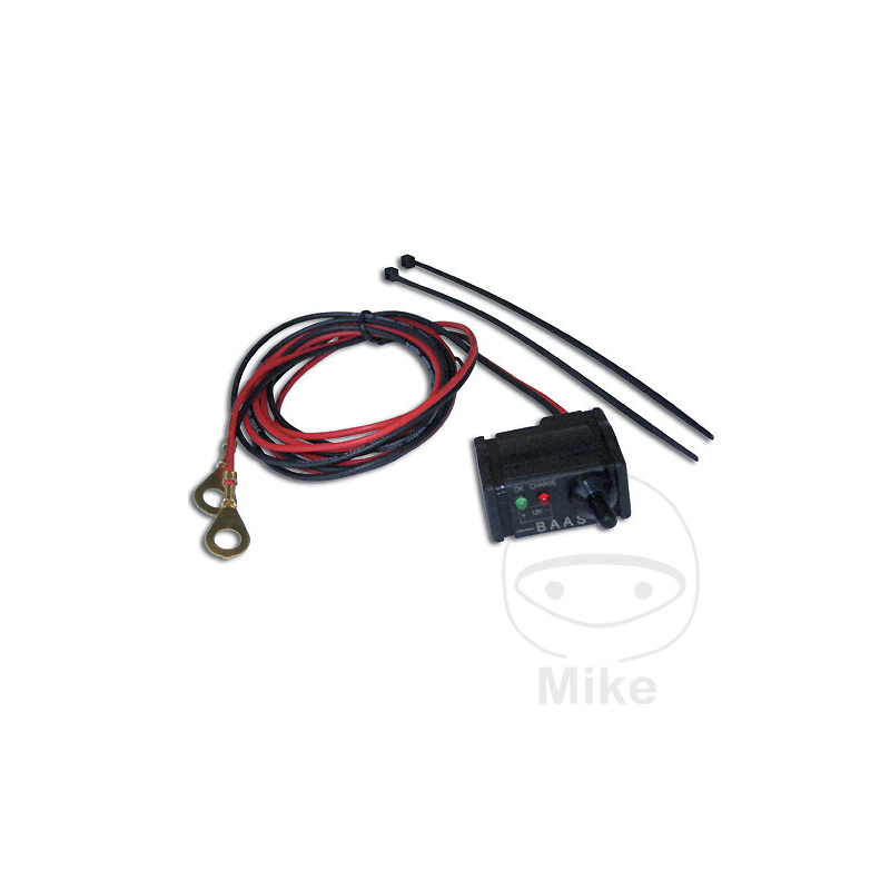 Baas 12V accu tester voor vaste montage op stuur of buis