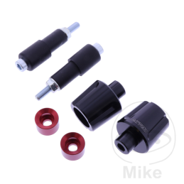 Daytona stuurgewichten alu zwart rood 14–19 mm