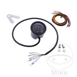 Daytona snelheidsmeter 60 mm zwart elektrisch LED