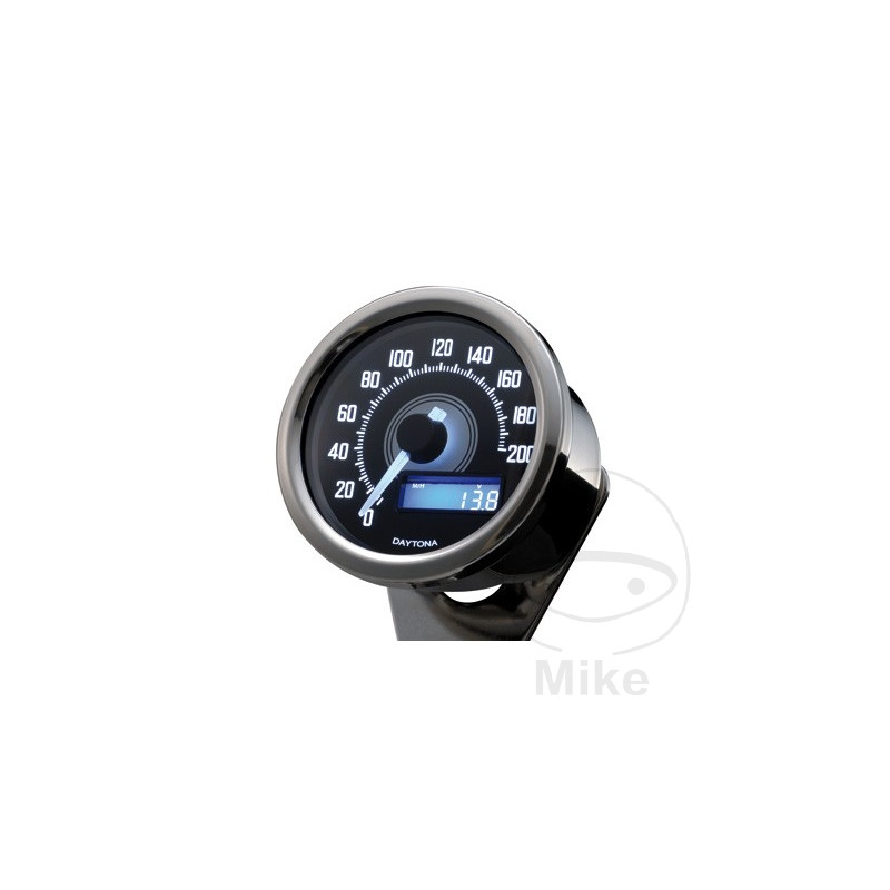 Daytona kilometerteller snelheidsmeter 60 mm chroom