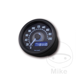 Daytona Velona snelheidsmeter 60 mm zwart wit
