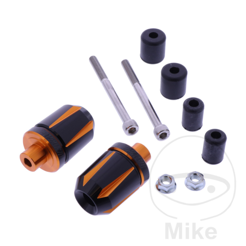 Daytona stuurgewichten alu zwart oranje 14–19 mm
