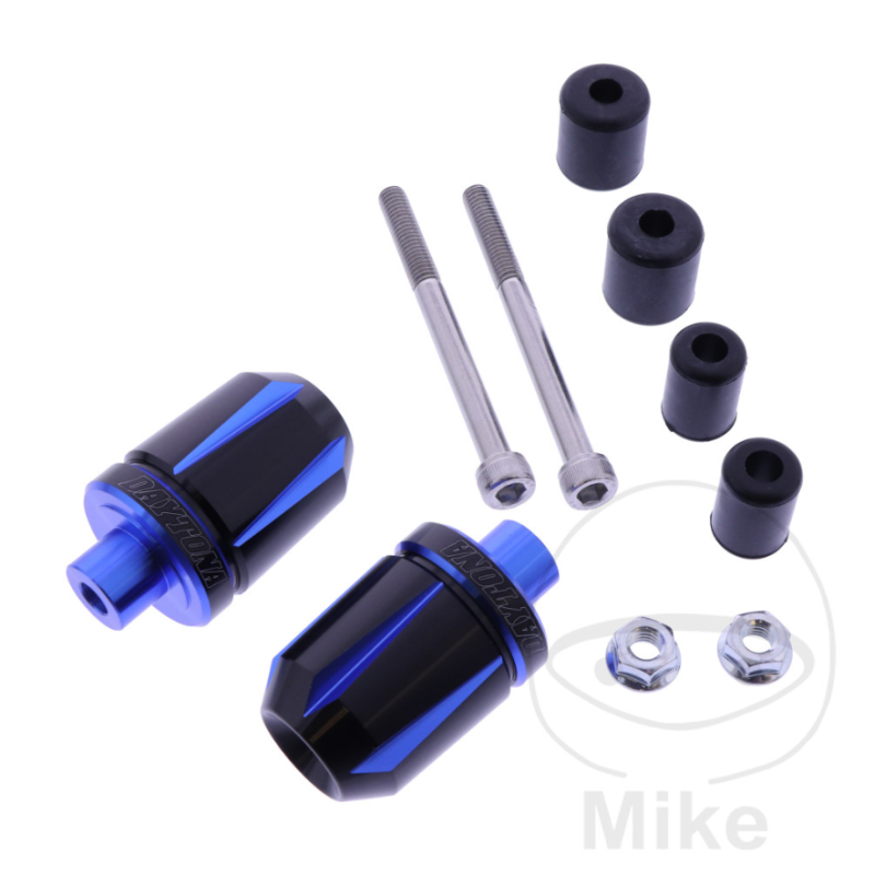 Daytona stuurgewichten alu zwart blauw 14–19 mm