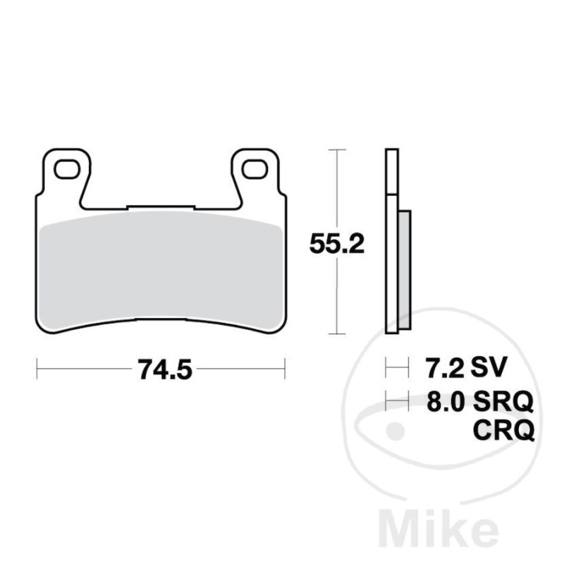 TRW MCB703 standaard remblokken voorrem achterrem