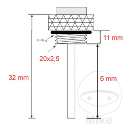 Olietemperatuurmeter M20x2.5 Honda Yamaha JMP
