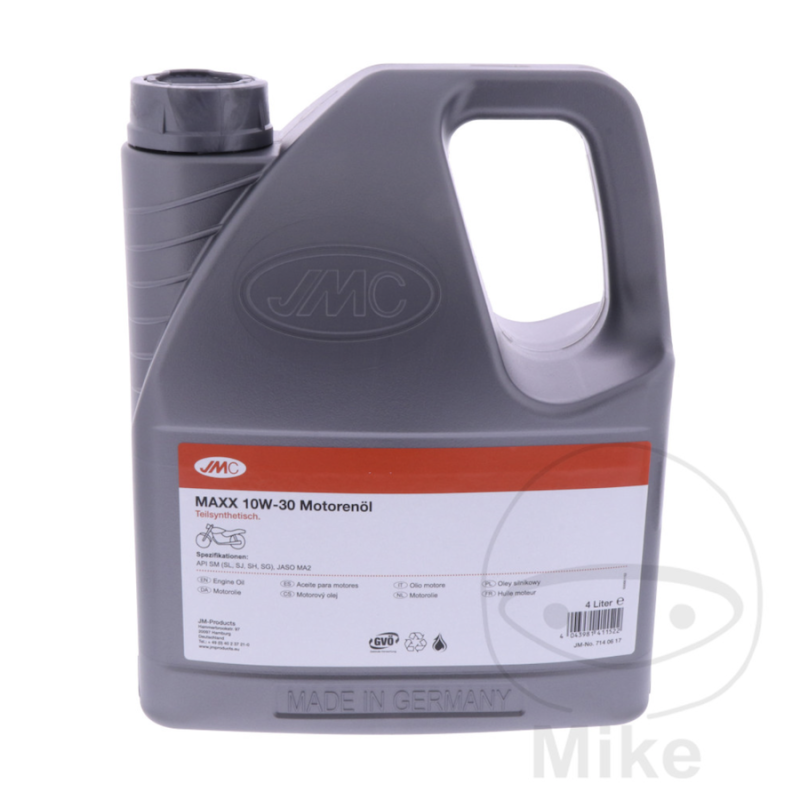 Motorolie 10W30 4T semi synthetisch 4L JMC MAXX