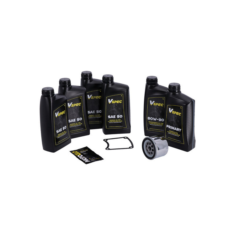Big Oil onderhoudspakket Harley FXR SAE50 chroom