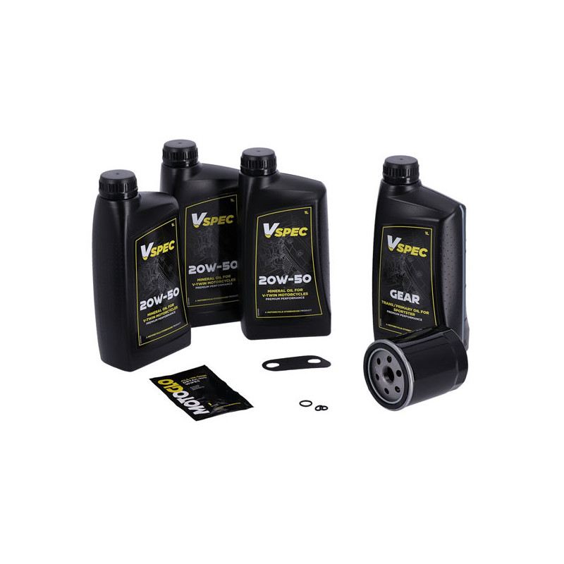 Big Oil onderhoudspakket Harley Sportster 2004-2020 zwart