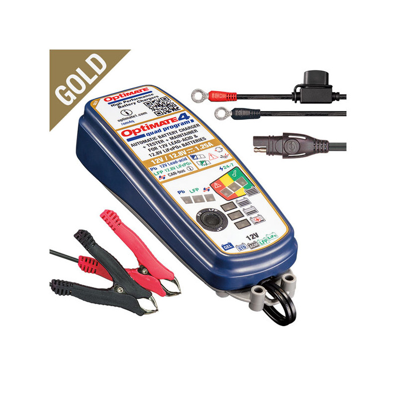 Tecmate OptiMate 4 Quad Program acculader 12V