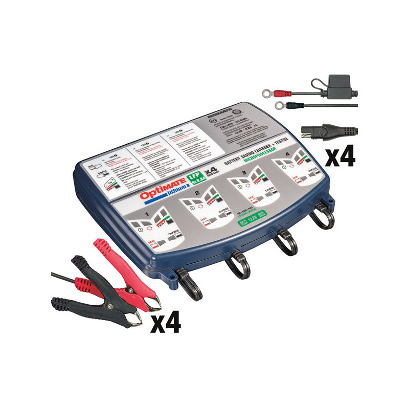 Tecmate OptiMATE Lithium 4S 4-bank acculader