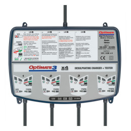 Tecmate OptiMATE 3 x 4-bank acculader
