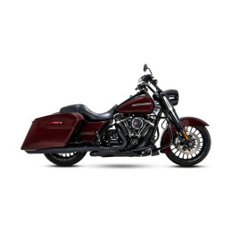 Twin Slash Round uitlaten zwart Harley Touring