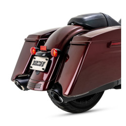 Twin Slash Round uitlaten zwart Harley Touring
