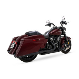 Twin Slash Round uitlaten zwart Harley Touring