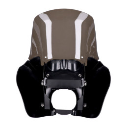 Koplamp fairing zwart met getint windscherm voor Harley Davidson Dyna