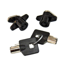 Zwarte slotenset voor zadelkoffers Harley Davidson Touring 1993-2013
