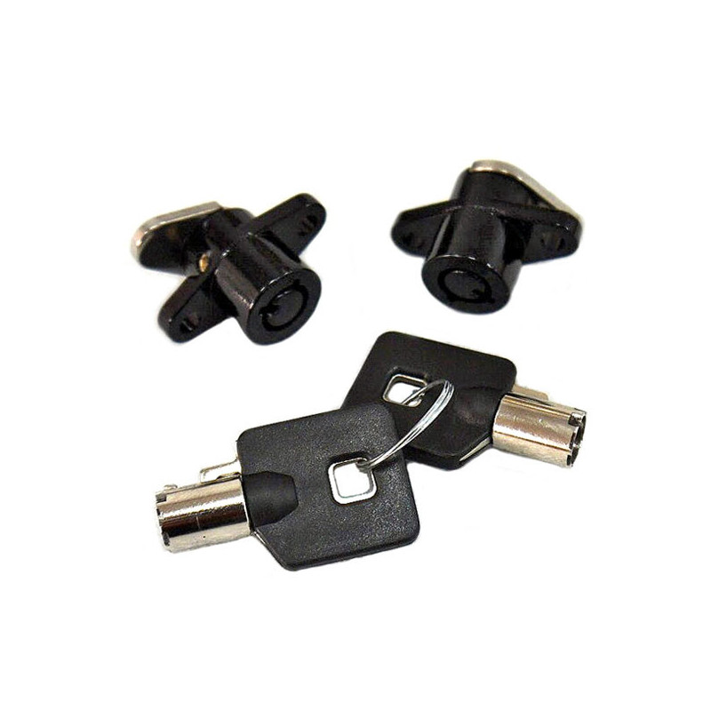Zwarte slotenset voor zadelkoffers Harley Davidson Touring 1993-2013