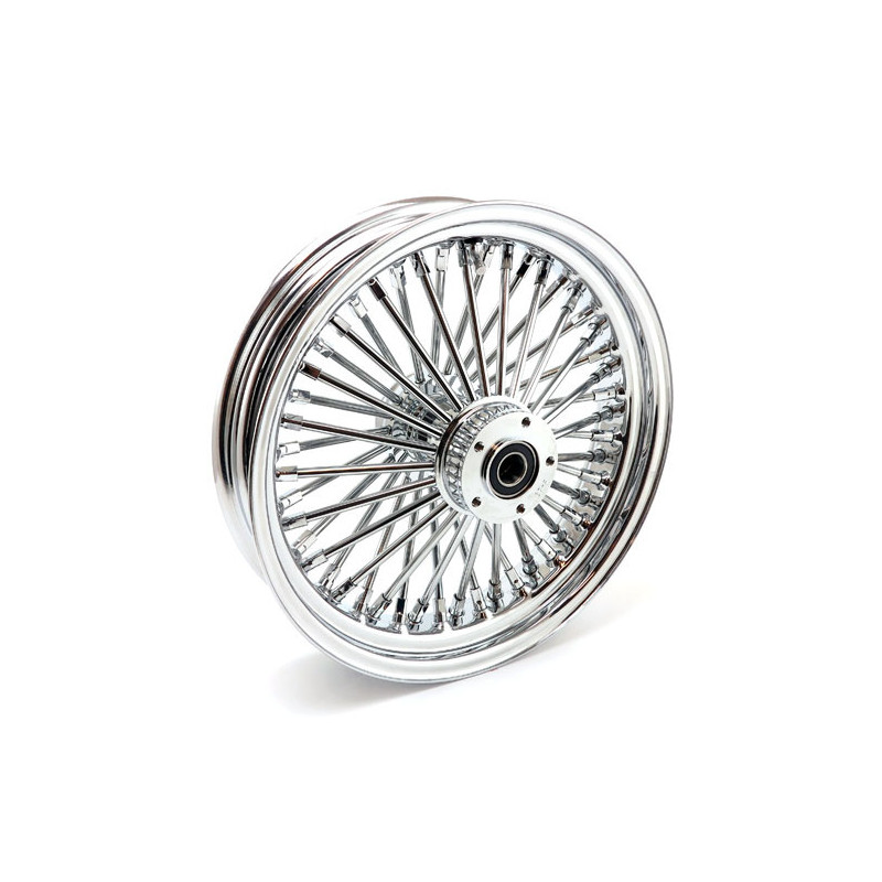 Fat Spoke voorwiel Touring 3.50 x 16 Dual Flange chroom MCS