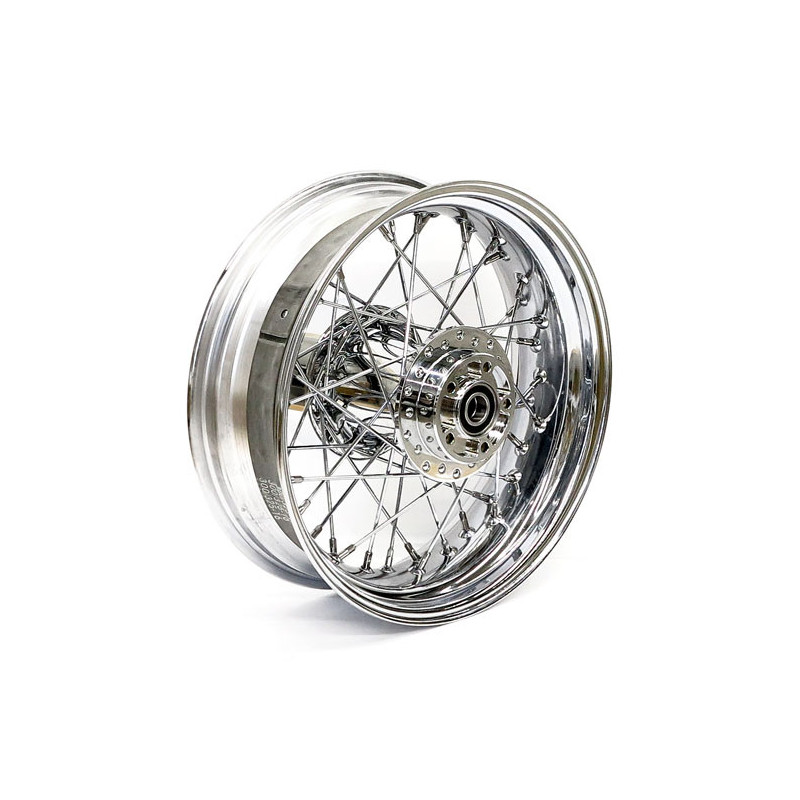 Achterwiel Touring 5.00 x 16 40 spaaks chroom zonder ABS