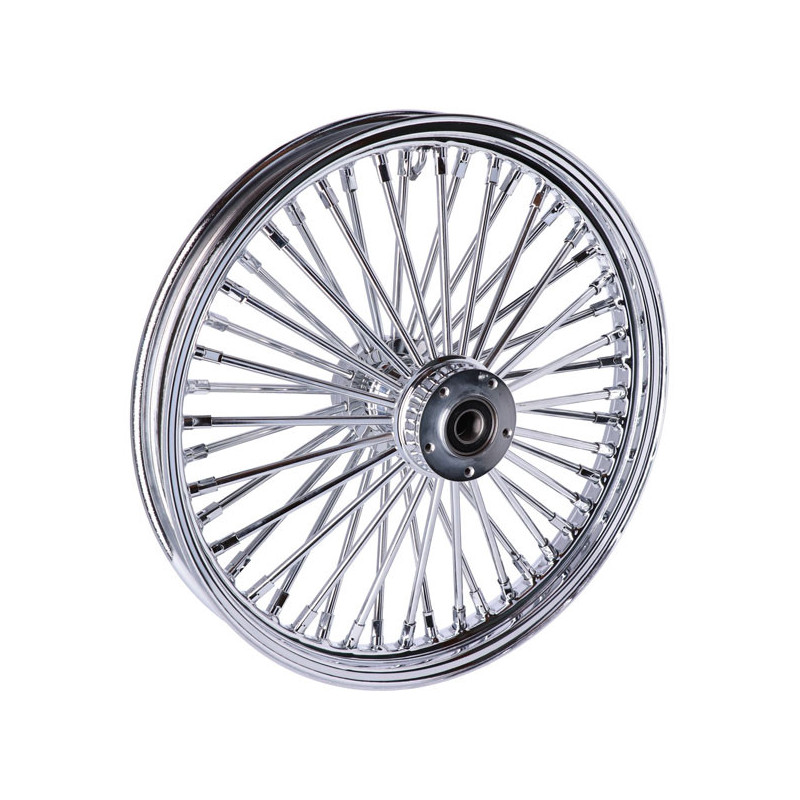 Fat Spoke voorwiel 2.15 x 19 Dual Flange Tubeless chroom MCS