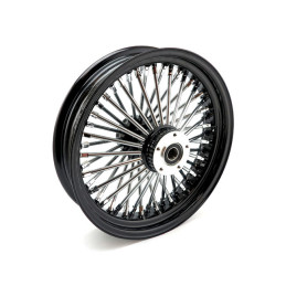 Fat Spoke voorwiel Touring 3.50 x 16 Dual Flange zwart MCS