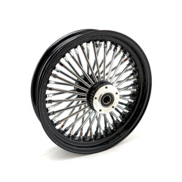 Fat Spoke voorwiel Touring 3.50 x 16 Dual Flange zwart MCS
