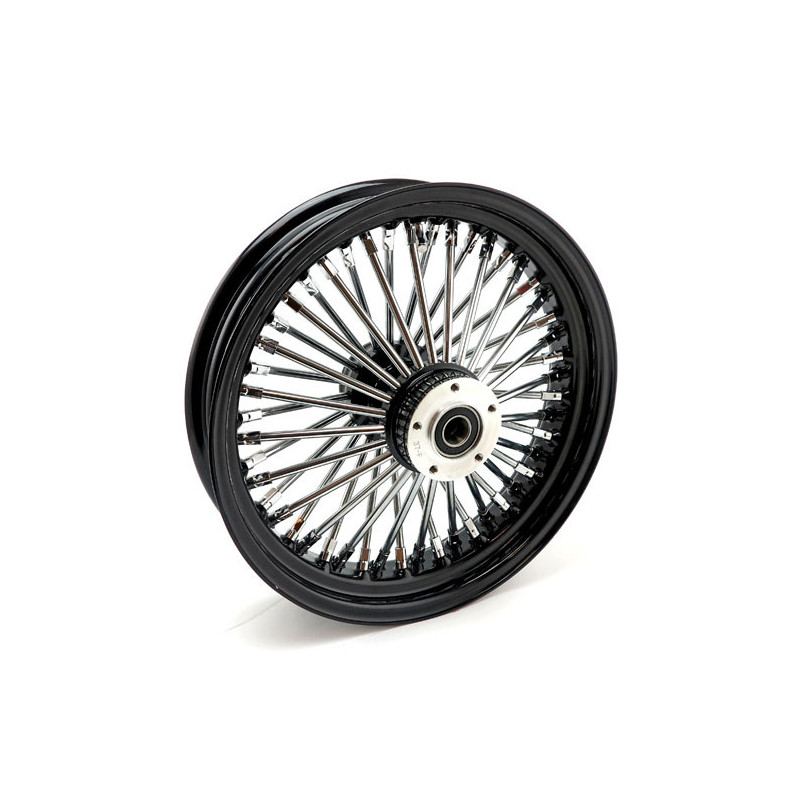 Fat Spoke voorwiel Touring 3.50 x 16 Dual Flange zwart MCS