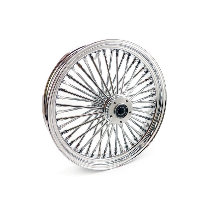 Fat Spoke voorwiel Touring 3.50 x 18 Tubeless chroom