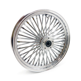Fat Spoke voorwiel Touring 3.50 x 18 Tubeless chroom