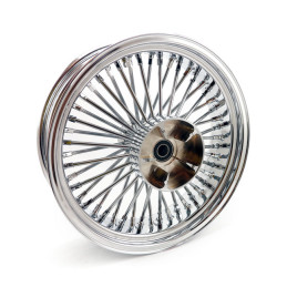 Fat Spoke achterwiel Harley Touring 18 inch Tubeless Chroom