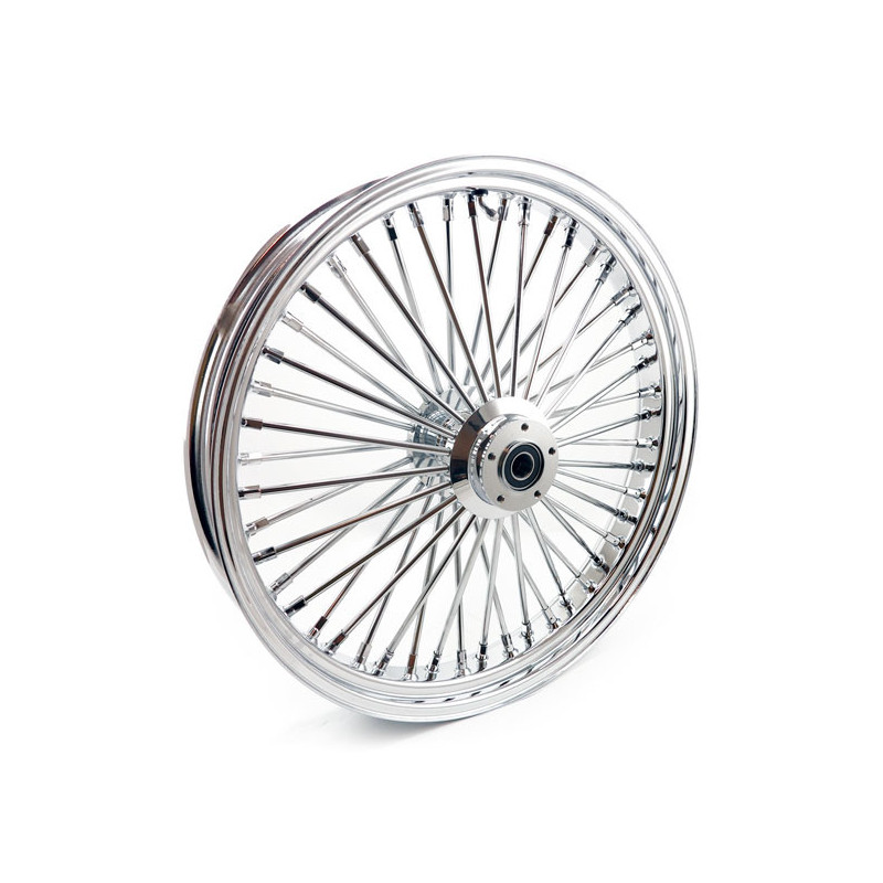 Fat Spoke voorwiel Harley 3.50 x 23 Tubeless Chroom