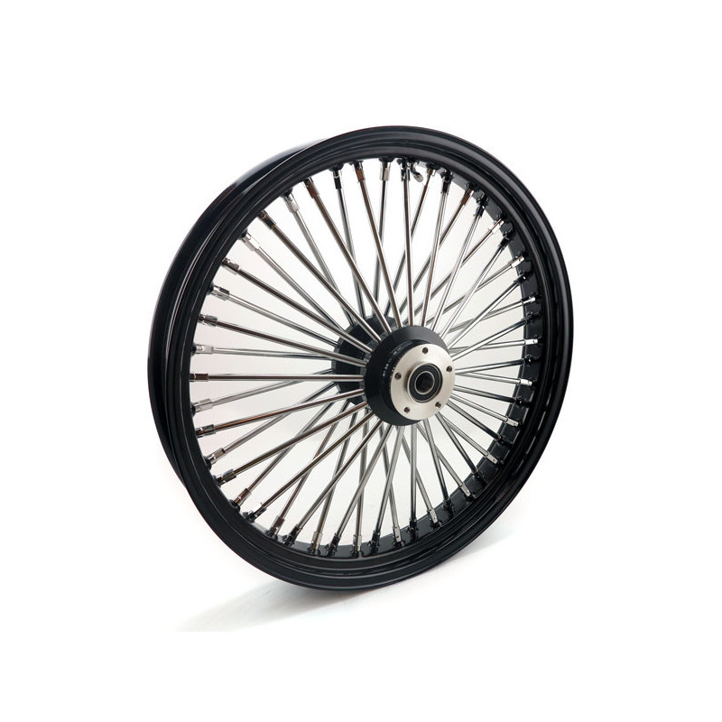 Fat Spoke voorwiel Harley 3.50 x 23 Tubeless Zwart