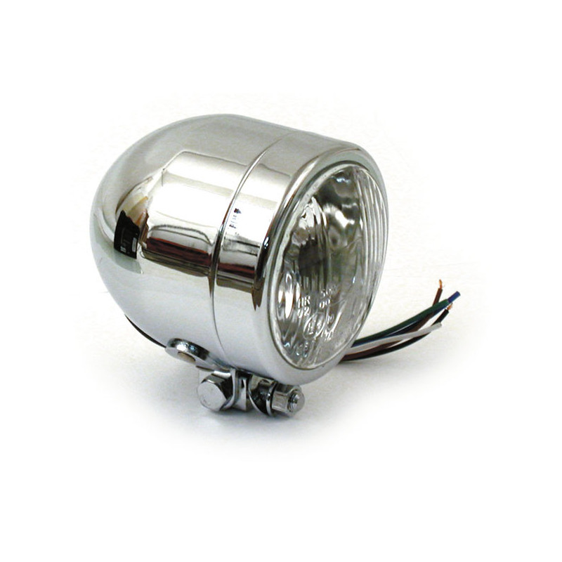 Motor koplamp 4 inch H4 chroom E-keur met stadslicht