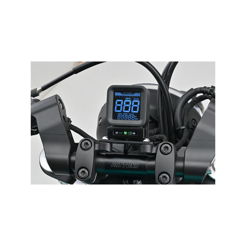 Daytona Cube digitale snelheidsmeter toerenteller zwart