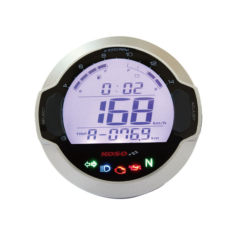 Digitale snelheidsmeter toerenteller Koso D64 DL-03SR