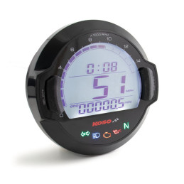 Digitale snelheidsmeter toerenteller Koso D64 DL-03SR zwart