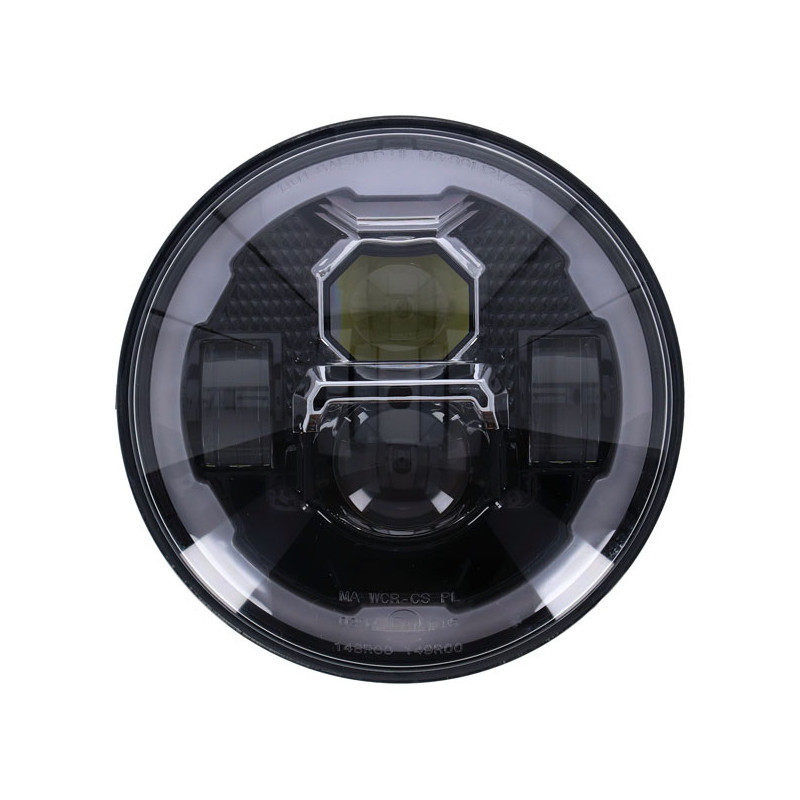 LED Koplamp 17,5 cm Zwart 6500K Halo E-keur