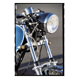 Koplamp 14,6 cm Daytona Vintage Zwart Chroom H4 E-keur